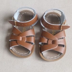Brown Leather Kids Original Saltwater Sandals